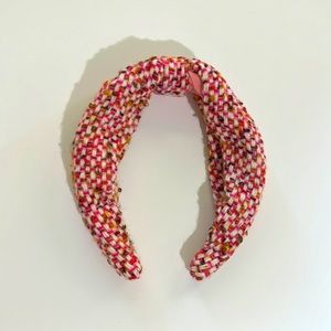 J Crew pink tweed headband